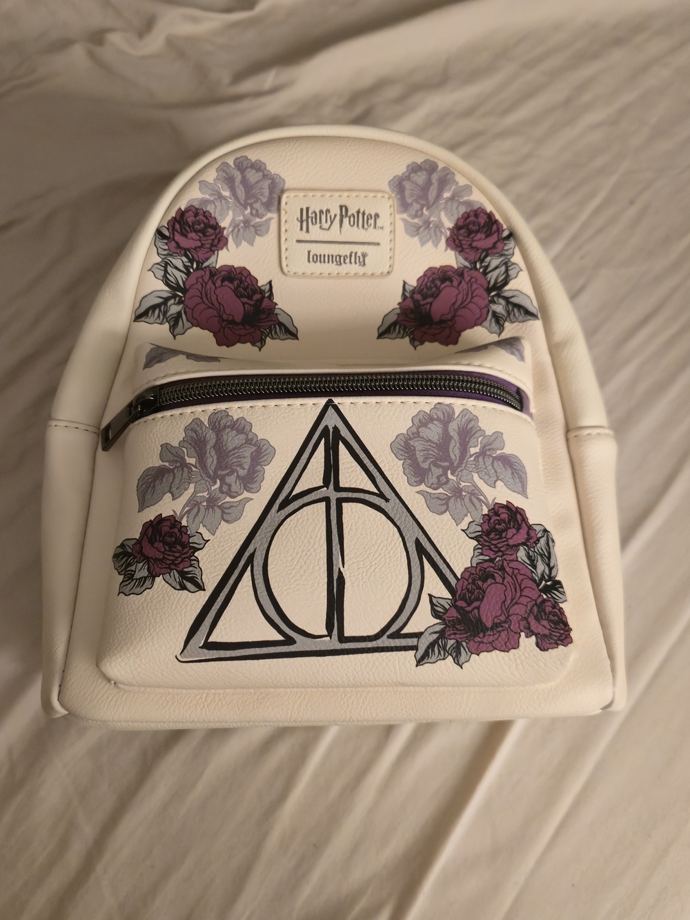 Rare Loungefly Harry Potter Deathly Hallows Floral Mini Backpack
